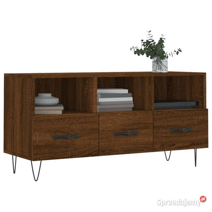Szafka pod TV brązowy dąb 102x36x50 WM829035 Warszawa