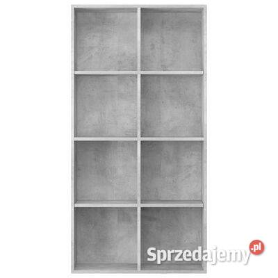 vidaXL Regał na książki/szafka, betonowy szary, 66x30x130 cm