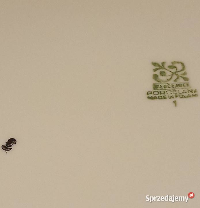 Talerz porcelanowy Włocławek czerwone kwiaty PRL Warszawa sprzedam