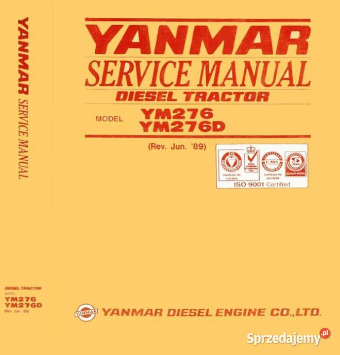 Yanmar YM276D YM276 instrukcja napraw Kielce