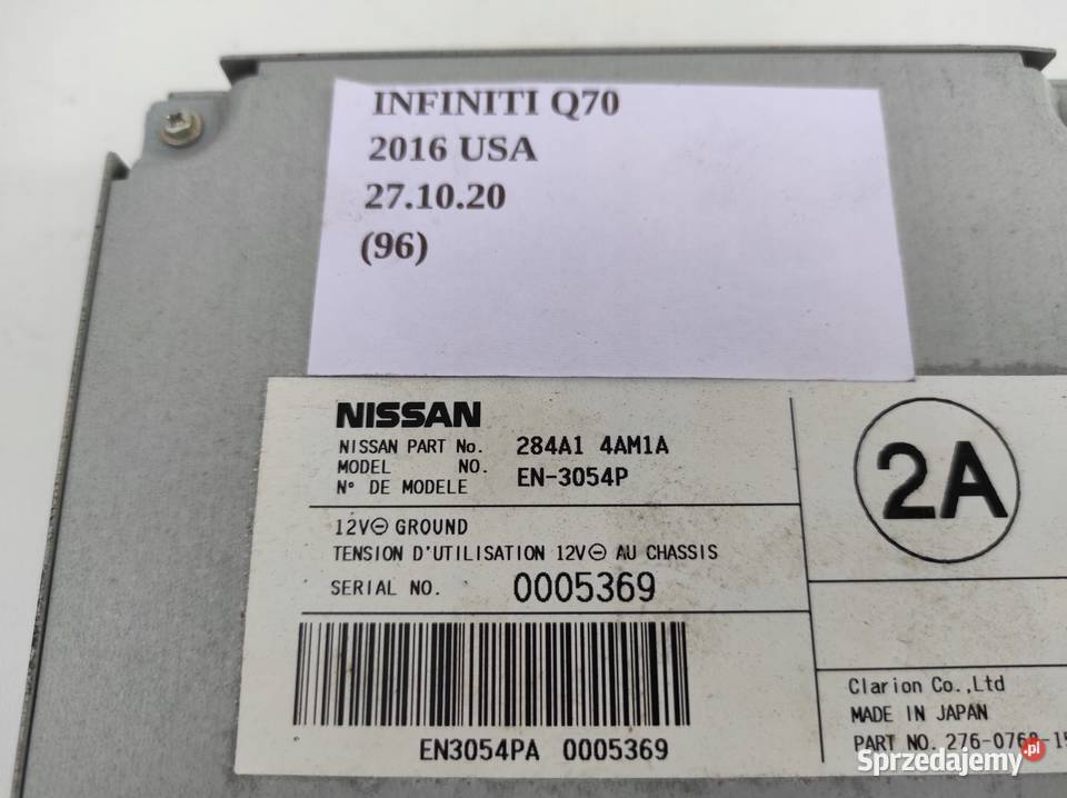 MODUŁ KAMER INFINITI Q70 M30d M35 M37 284A14AM1A osobowe Nowy Tomyśl