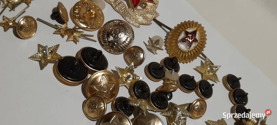 odznaczenia guziki ZSRR zestaw 3 AA00909 Warszawa