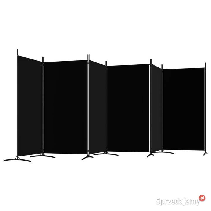 Parawan 6panelowy czarny 520x180 tkanina Warszawa