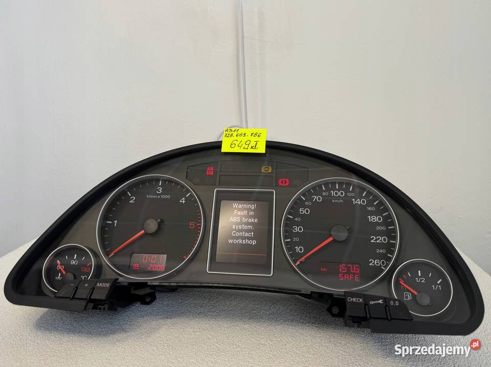 LICZNIK ZEGARY PRĘDKOŚCIOMIERZ AUDI A4 B5 osobowe Warszawa