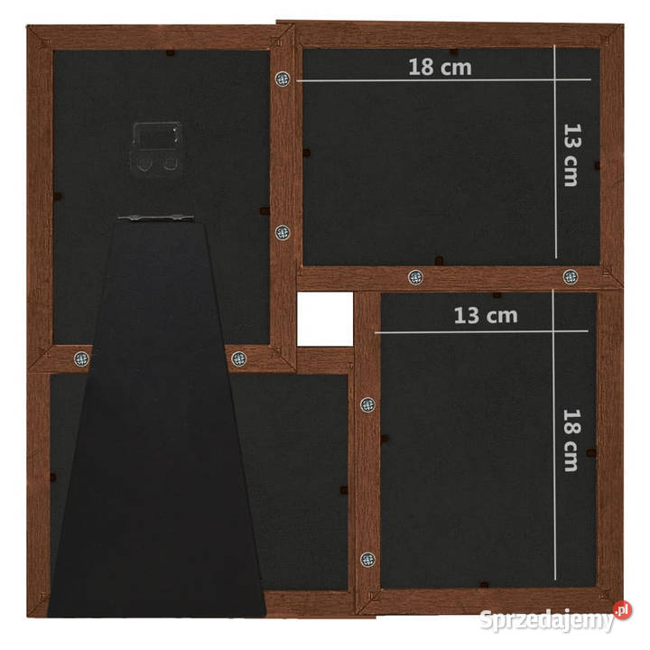 Ramka na 4 zdjęcia 13x18 ciemnobrązowa MDF Warszawa