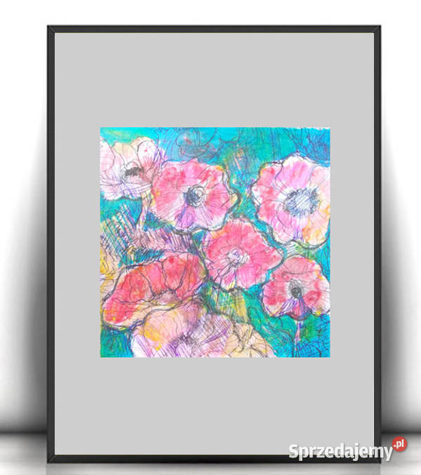 kwiaty rysunek A4 rysunek z kwiatkami łąka kujawsko-pomorskie Bydgoszcz