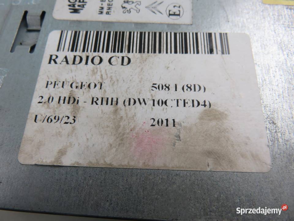 RADIO PEUGEOT 508 I 8D 9666090780 małopolskie