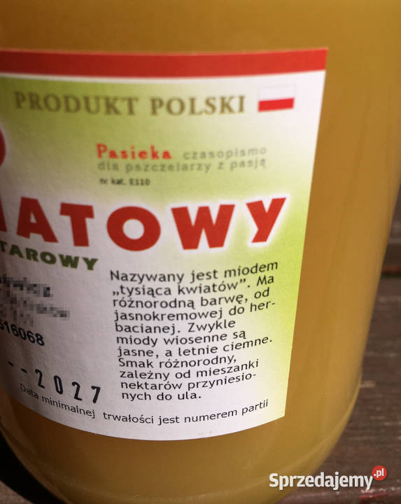 Miód wielokwiatowy wiosenny maj 2024 Kraków