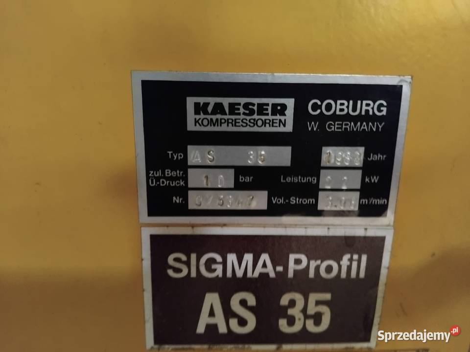 sprężarka śrubowa KAESER AS35 Gostkowo