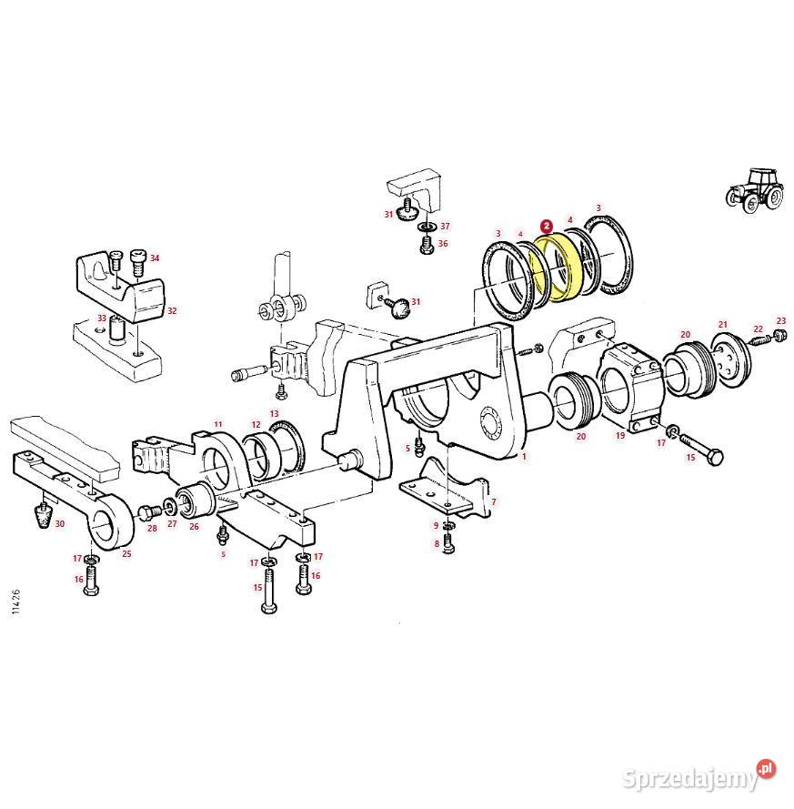 Tuleja ślizgowa zwieszenia przedniej osi Fendt Białystok