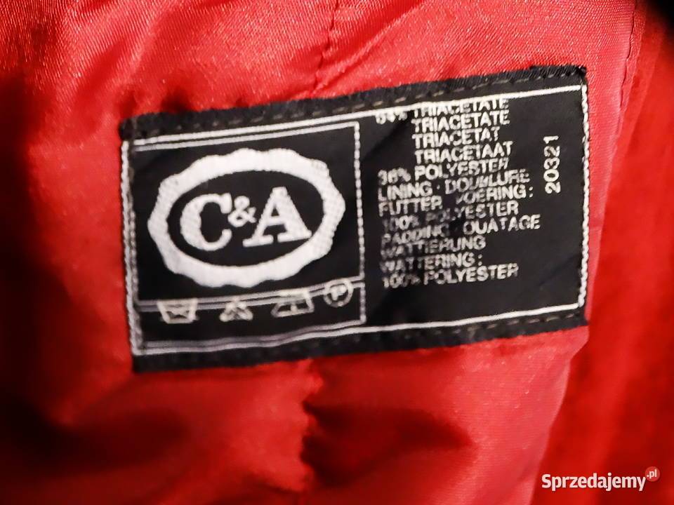 Płaszcz bordowy damski jesienny rozmiar 40 czerwony lubelskie Biłgoraj