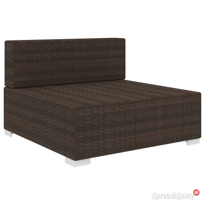 Środkowa sofa z poduszką 1 polirattan brązowa Warszawa sprzedam