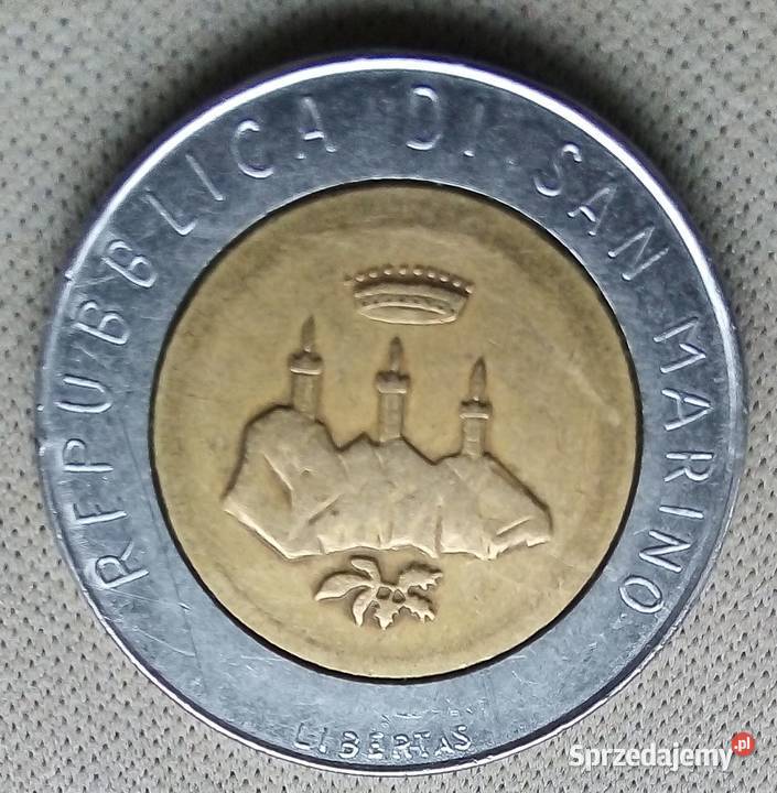 SAN MARINO500 LIRÓW 1986 r OKOLICZNOŚCIOWA mazowieckie Legionowo