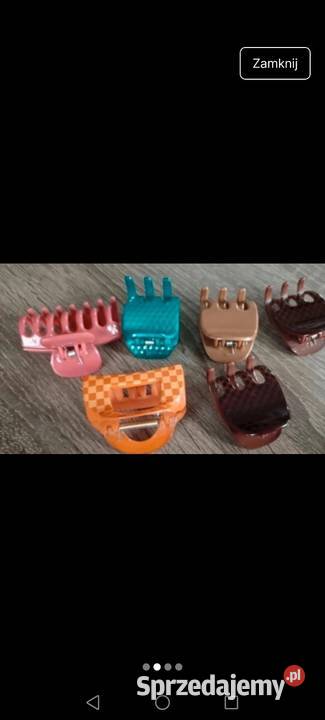 Klamry spinki do włosów zapinki kolorowe 6 sztuk Krosno sprzedam