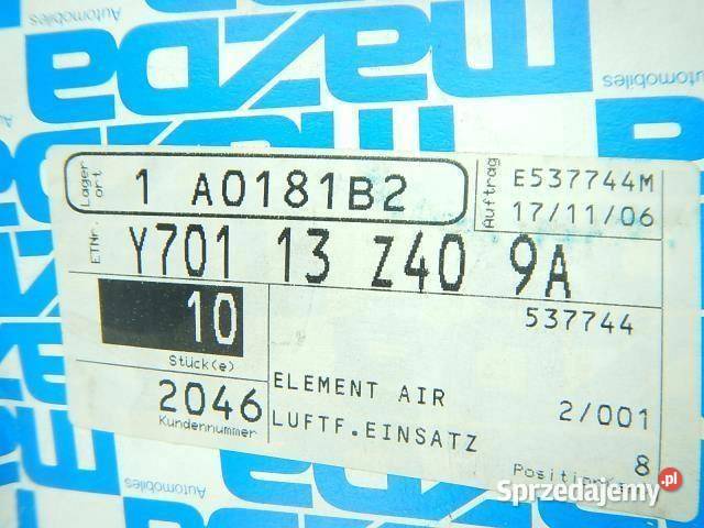 FILTR POWIETRZA MAZDA 323 BJ BA PREMACY 20 zASO Powietrza