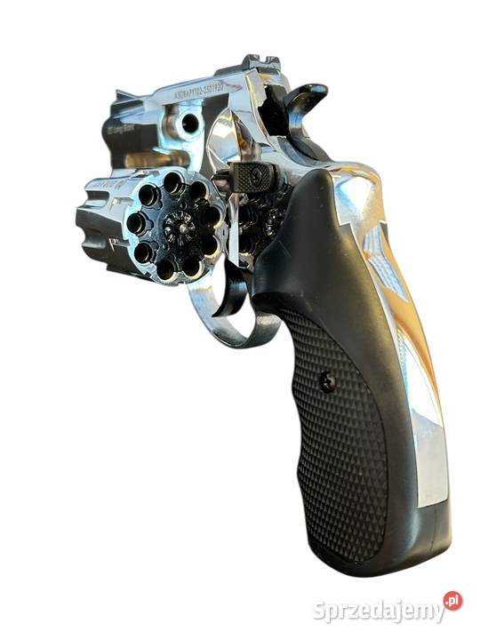Rewolwer hukowy ZORAKI 6mm SREBRNY CHROM BŁYSK