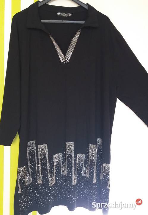 XXL Ołówkowa tunika krótka sukienka Over Chic Gliwice