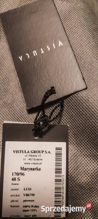 Elegancki granatowy garnitur Vistula Doskonałej Łódź sprzedam