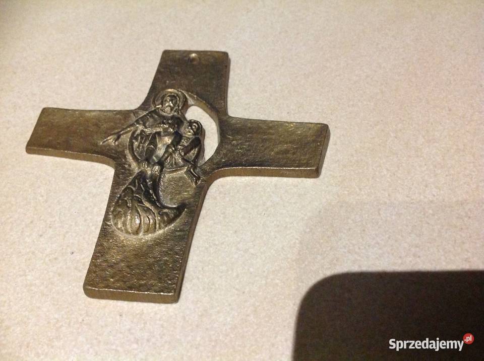 Krzyż Płaskorzeźba z Brązu Krucyfiks Jezus z Nowa Sól sprzedam