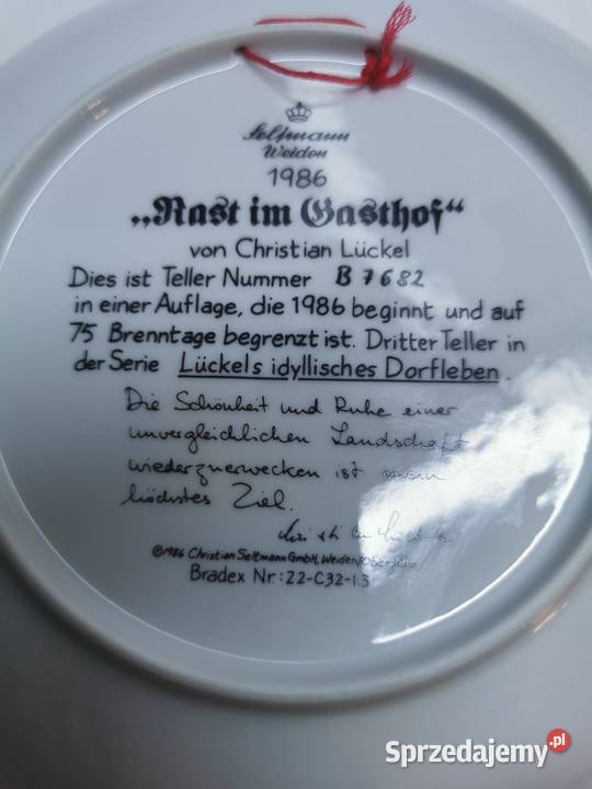 talerze kolekcjonerskie SELTMANN WEIDEN