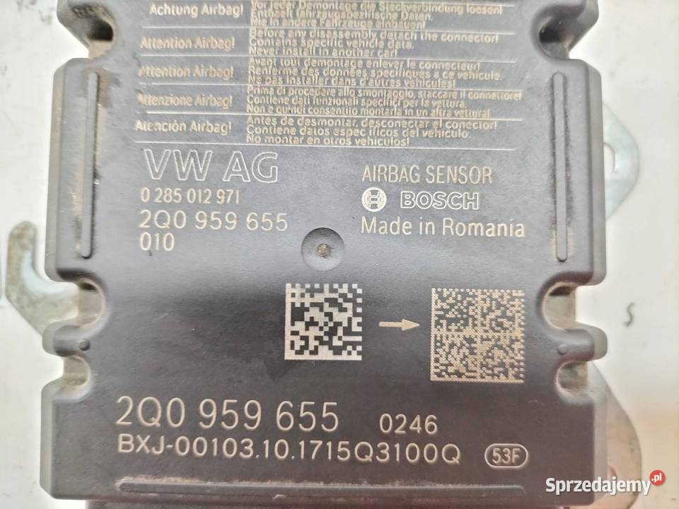 SENSOR AIRBAG 0285012971 2Q0959655 2Q0959655 VW sprzedam