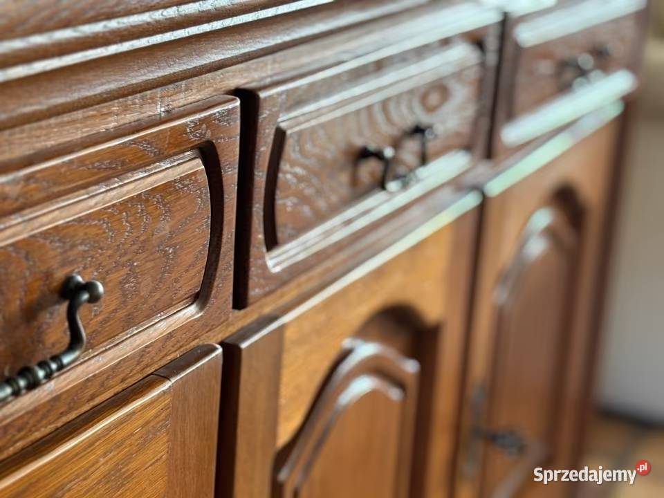 Komoda dębowa z witryną zawieszaną komoda kujawsko-pomorskie Sypniewo