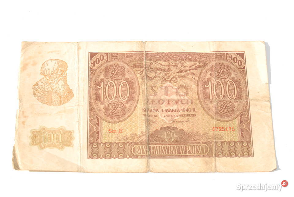 Stary banknot 100 złotych Polskich 1940 antyk Cieszyn sprzedam