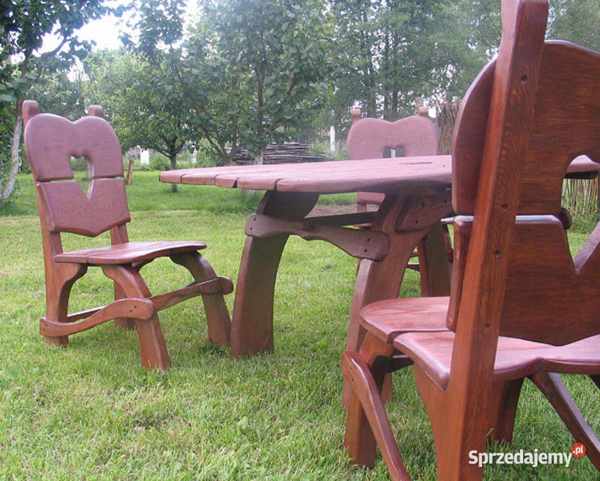 Meble ogrodowe krzesła i stół Meble drewniane Kraków
