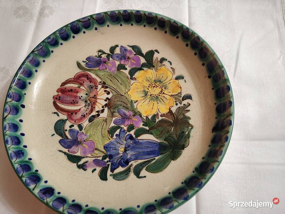 Talerz na ścianę ręcznie malowany Legnica
