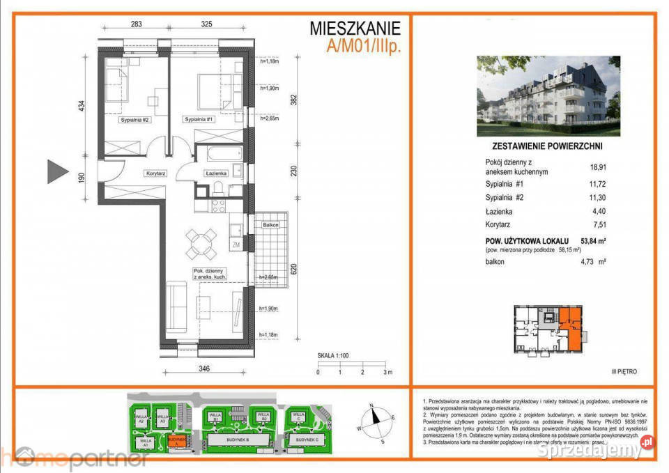 Mieszkanie Wrocław Brochowska 5384m2 3 pokojowe dolnośląskie