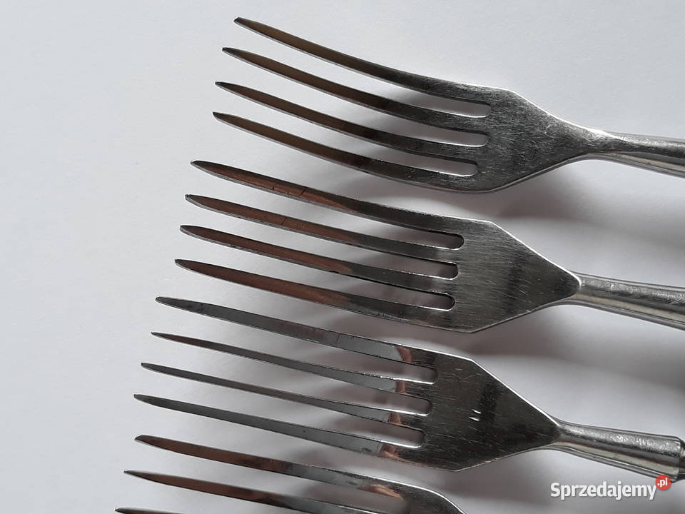 Widelce obiadowe 5 BAKELIT sztućce PRL Dąbrowa Górnicza sprzedam
