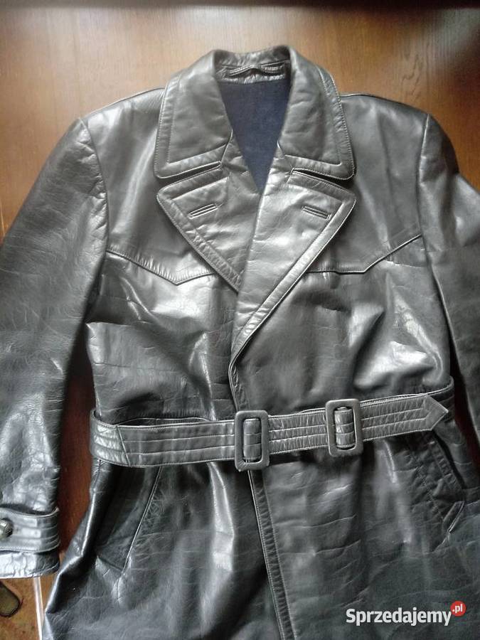 płaszcz skórzany oficerski niemiecki wermacht Piotrówek