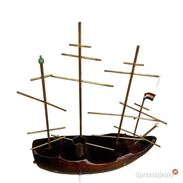 Drewniana lampka nocna stołowa w kształcie mazowieckie Warszawa