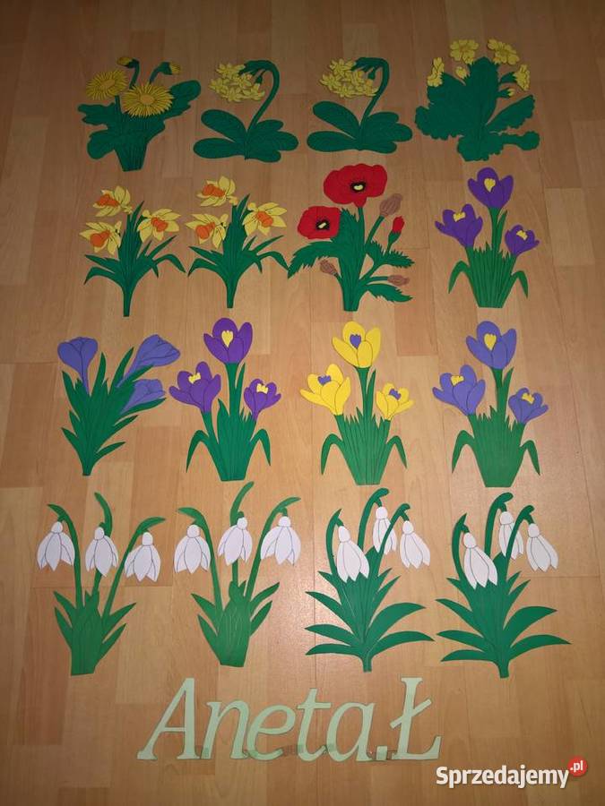 Dekoracje dwustronne okienne wiosenne z brystolu Garwolin