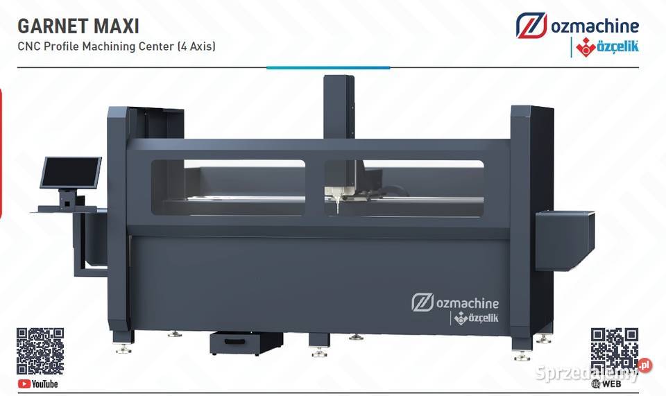 Centrum obróbcze CNC OZCELIK GARNET MAXI 4 osie Obodowo