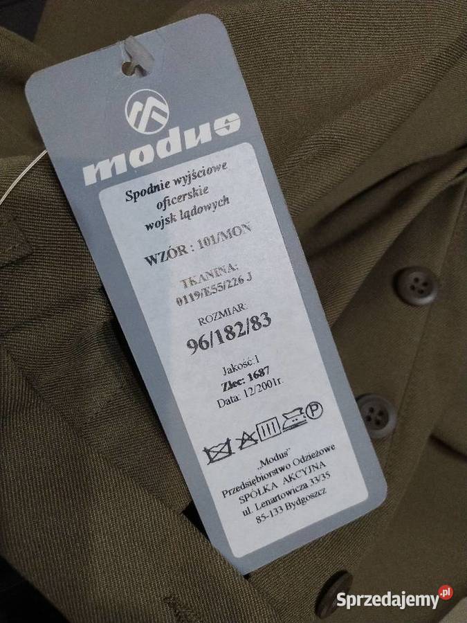 Spodnie Modus 9618283 oficerskie wojsk lądowych małopolskie Kraków