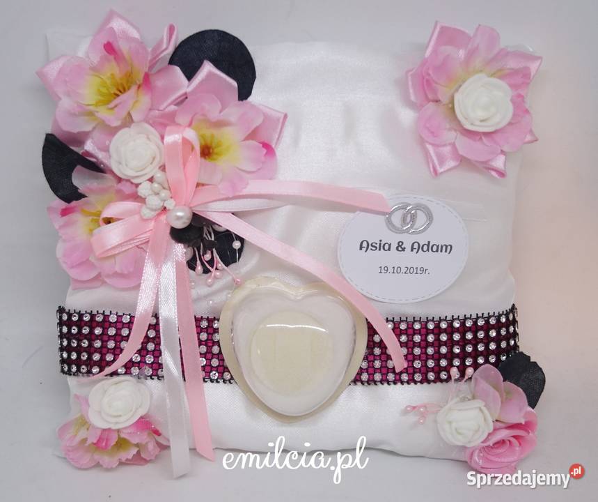 Poduszka Na OBRĄCZKi OZDOBA ŚLUB Wesele lubuskie Zielona Góra sprzedam