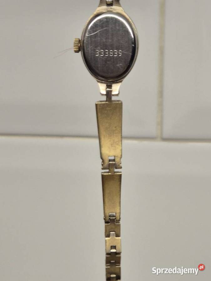 Pozłacany zegarek koktajlowy CzajkaChaika Chorzów