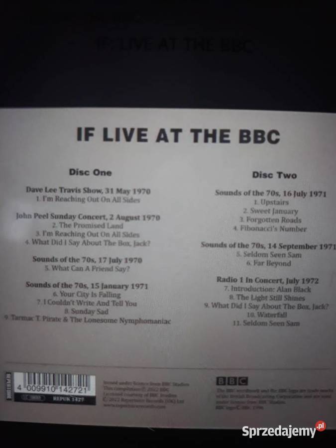 Archiwum jazz rocka IF Live at BBC STUDIO 1970 rock Rzeszów sprzedam