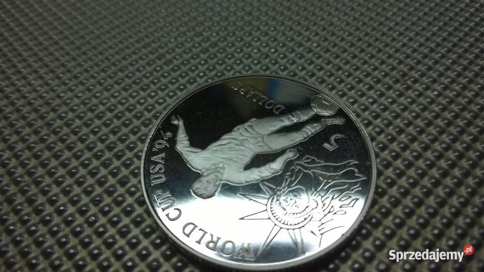 moneta Niue 5 dolarów 1991 Mundial USA 1994 mazowieckie