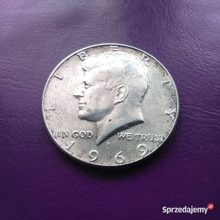 Moneta 12 DOLARA 1969 D Kennedy Half dollar mazowieckie Pruszków