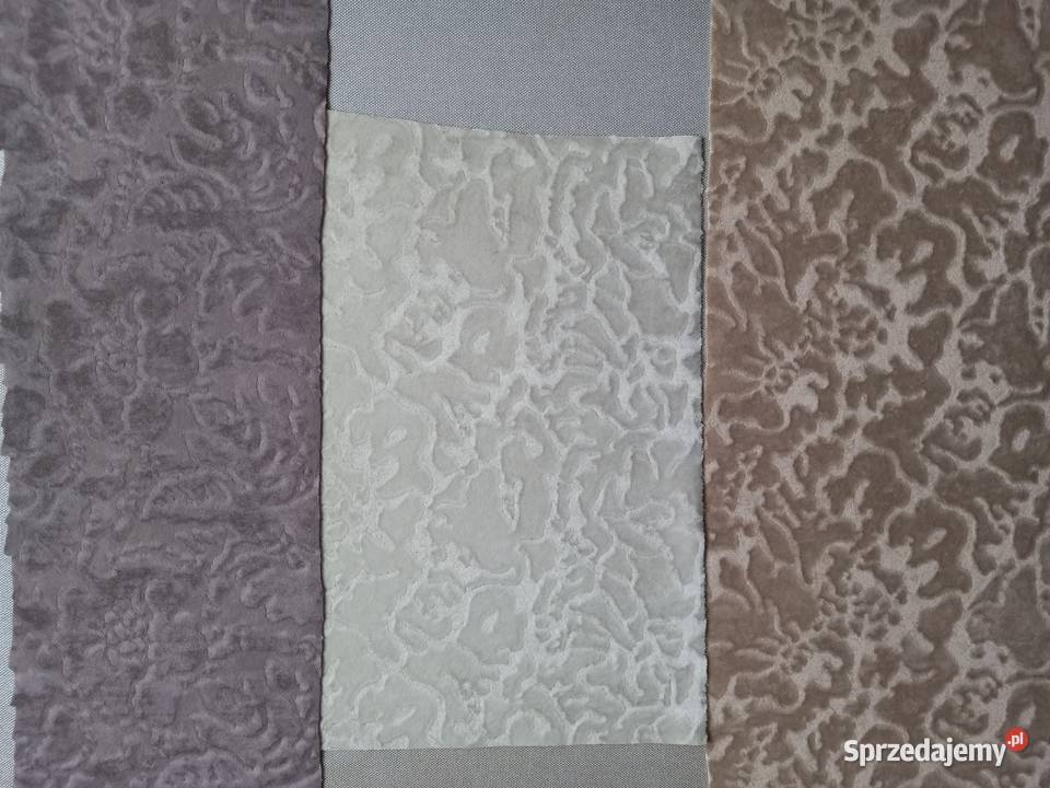 Tkanina obiciowa dekoracyjna flok plusz materiał świętokrzyskie Niekłań Mały