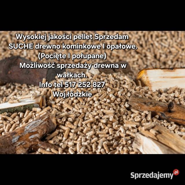 Sprzedam pellet drewno kominkowe SUCHE Zgierz