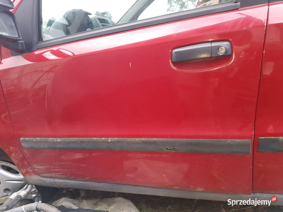 Drzwi lewe Fiat Panda 2007 czerwone Rok produkcji 2007 Chorzele