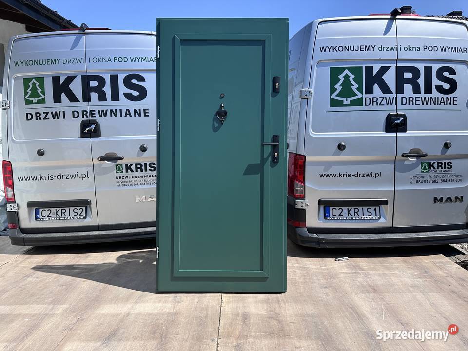 Drzwi drewniane KLATKOWE z wręgiem Drzwi zewnętrzne kujawsko-pomorskie Grzybno