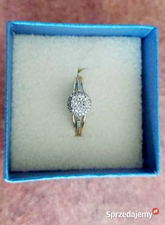 Pierścionek złoty z diamentem Chełm