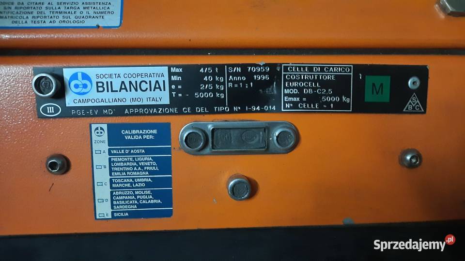 Waga hakowa Bilanciai PGEEV 5T 5000 Toruń