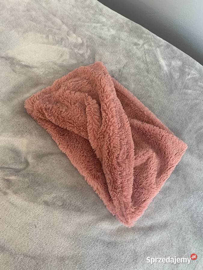 Miękki szal komin pluszowy różowy NOWY Jasło