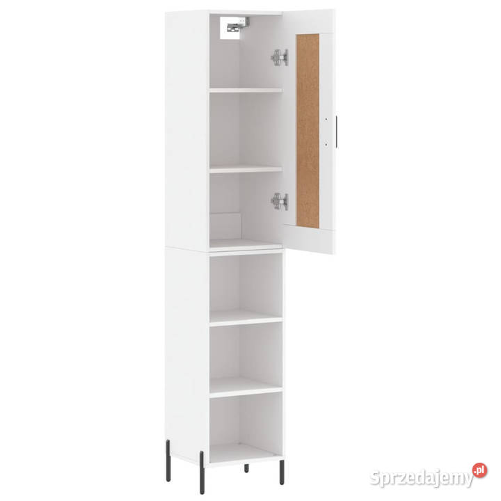Wysoka szafka biała 345x34x180 materiał Warszawa