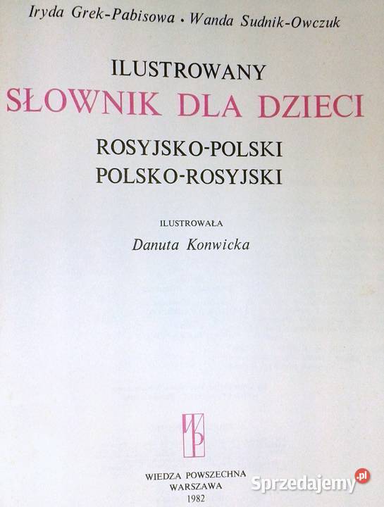 Ilustrowany słownik dzieci Rosyjskopolski Chełm